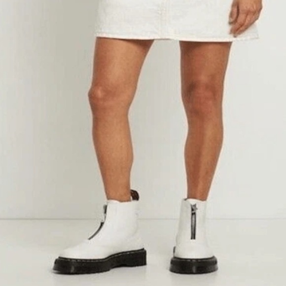 Dr marten free people white Jetta boots platform size 8. Zipper boots - Picture 2 of 6